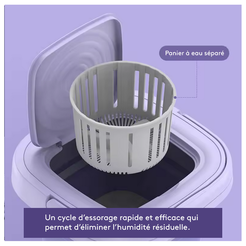 Mini machine à laver portable 8L, compacte et économique